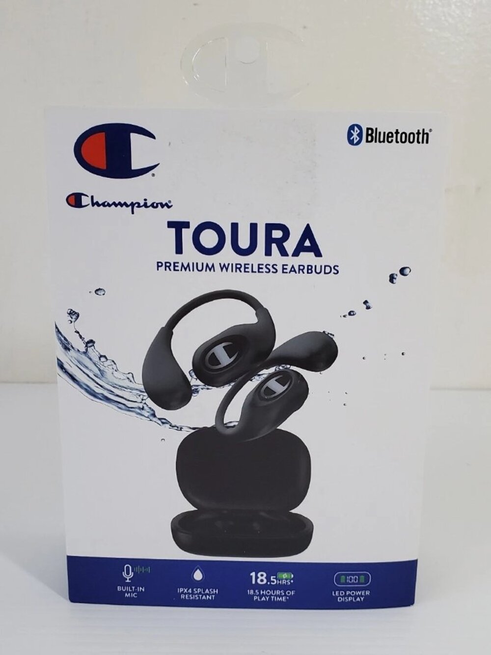 CHAMPION TOURA PREMIUM WIRELESS BLUETOOTH EARBUDS BLACK 18 H PLAY TIME